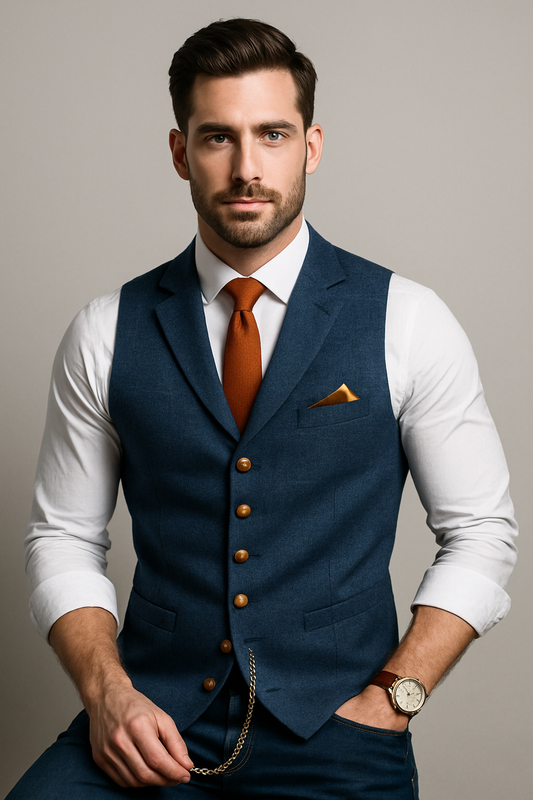 Elegante Herren Weste –  Vintage Business Look für Hochzeit & Büro
