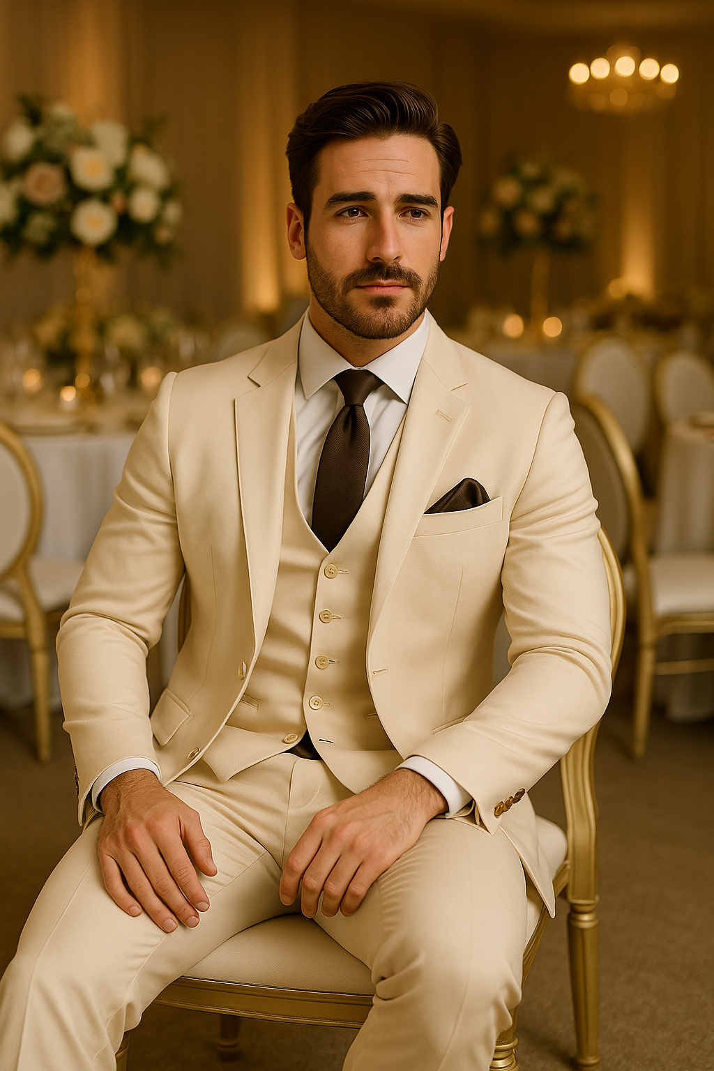 Premium Herren Anzugset 3-teilig für Hochzeit und formelle Anlässe