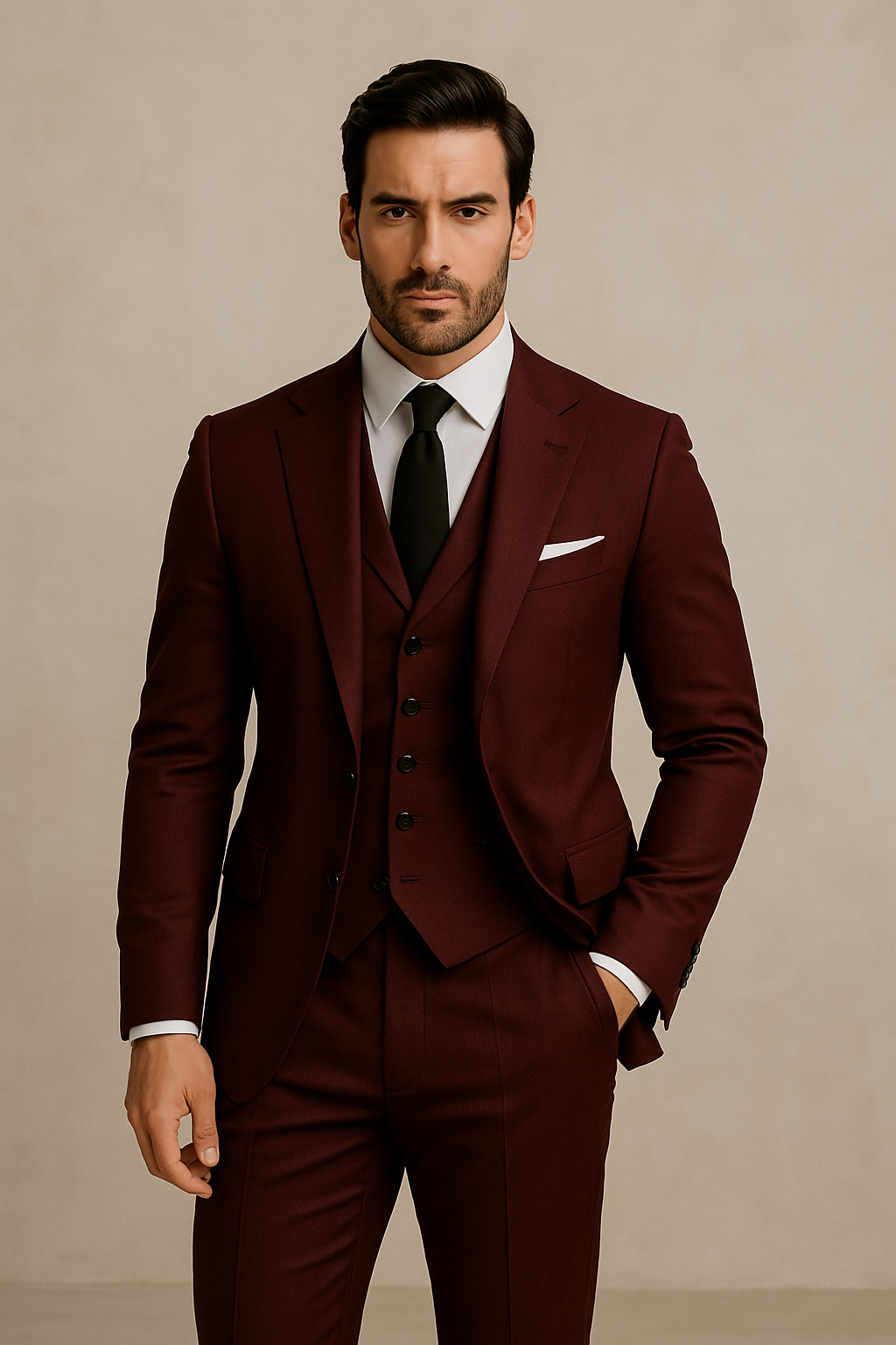Premium Herren Anzugset 3-teilig für Hochzeit und formelle Anlässe