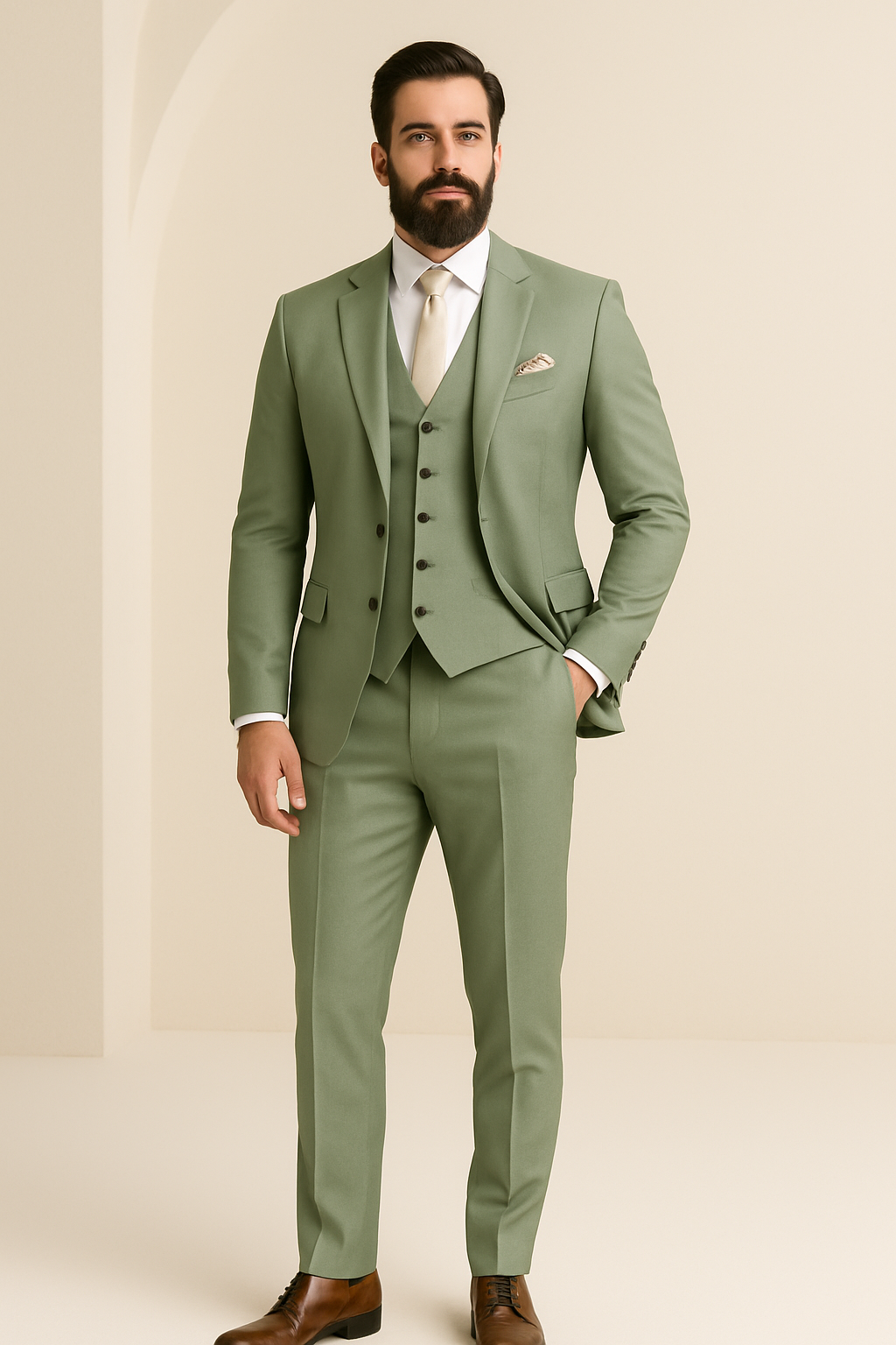 Premium Herren Anzugset 3-teilig für Hochzeit und formelle Anlässe