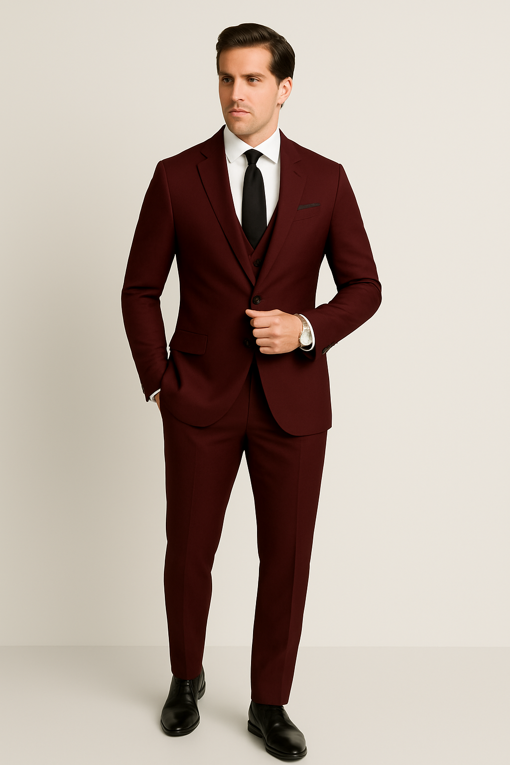 Premium Herren Anzugset 3-teilig für Hochzeit und formelle Anlässe