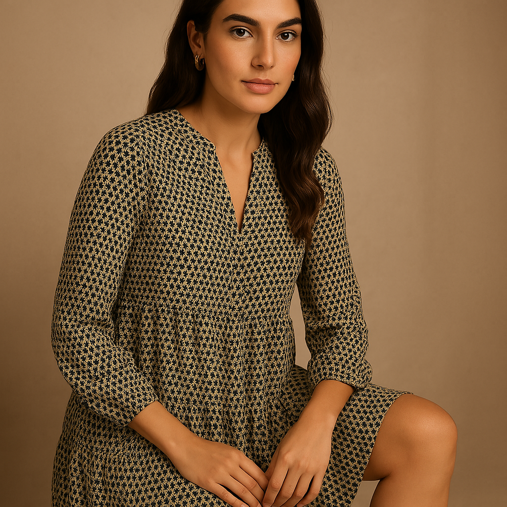 Damen Kleid im Leopardenmuster – Modisches Abendkleid aus Polyester für Sommernächte und Cocktailevents 2