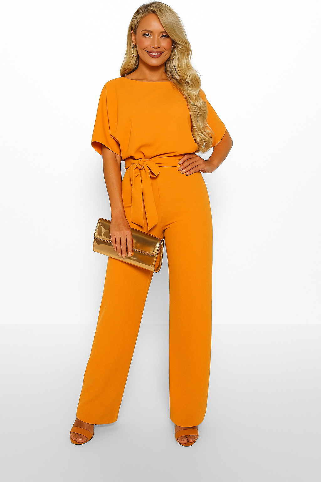 Damen Overall mit Krawattengürtel – Elegant & Modern