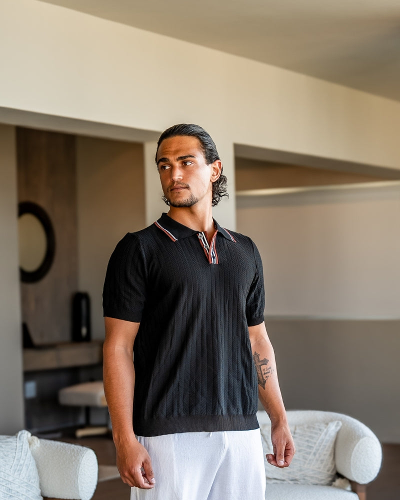 Herren Poloshirt Hellblau Größe M Viskose-Polyester-Mischung-5