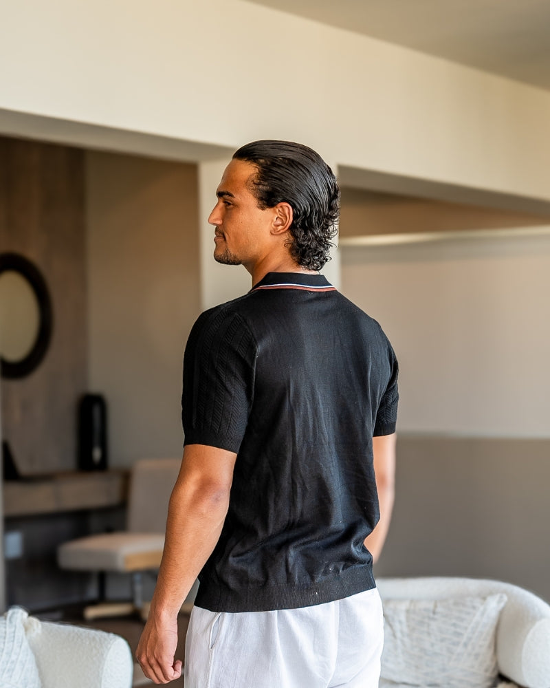 Herren Poloshirt Hellblau Größe M Viskose-Polyester-Mischung-6