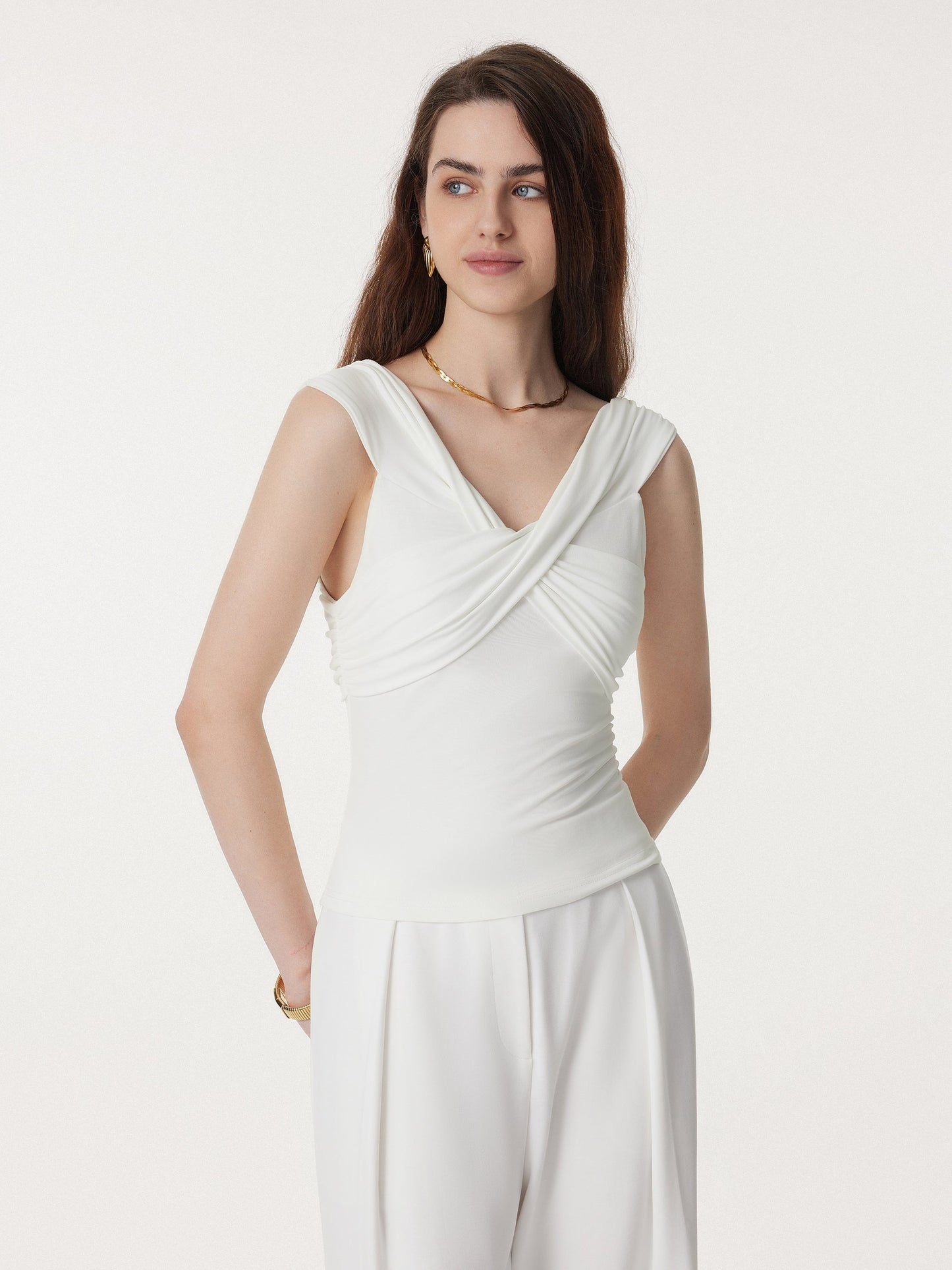 Kreuzschlinge Off-Shoulder Neues Luftiges Brami-Top 4