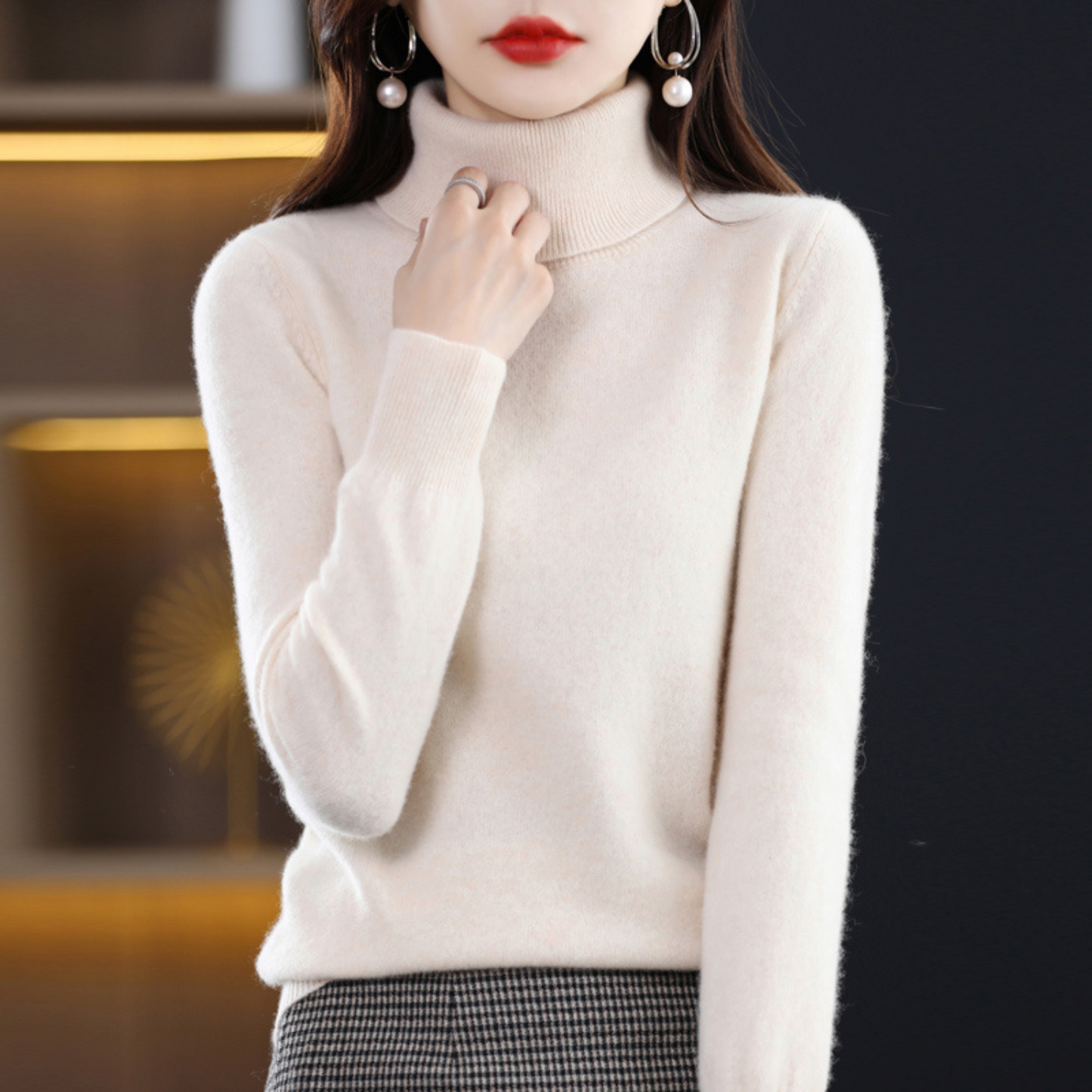 Luxe Kaschmir Damen Rollkragenpullover - Elena 12