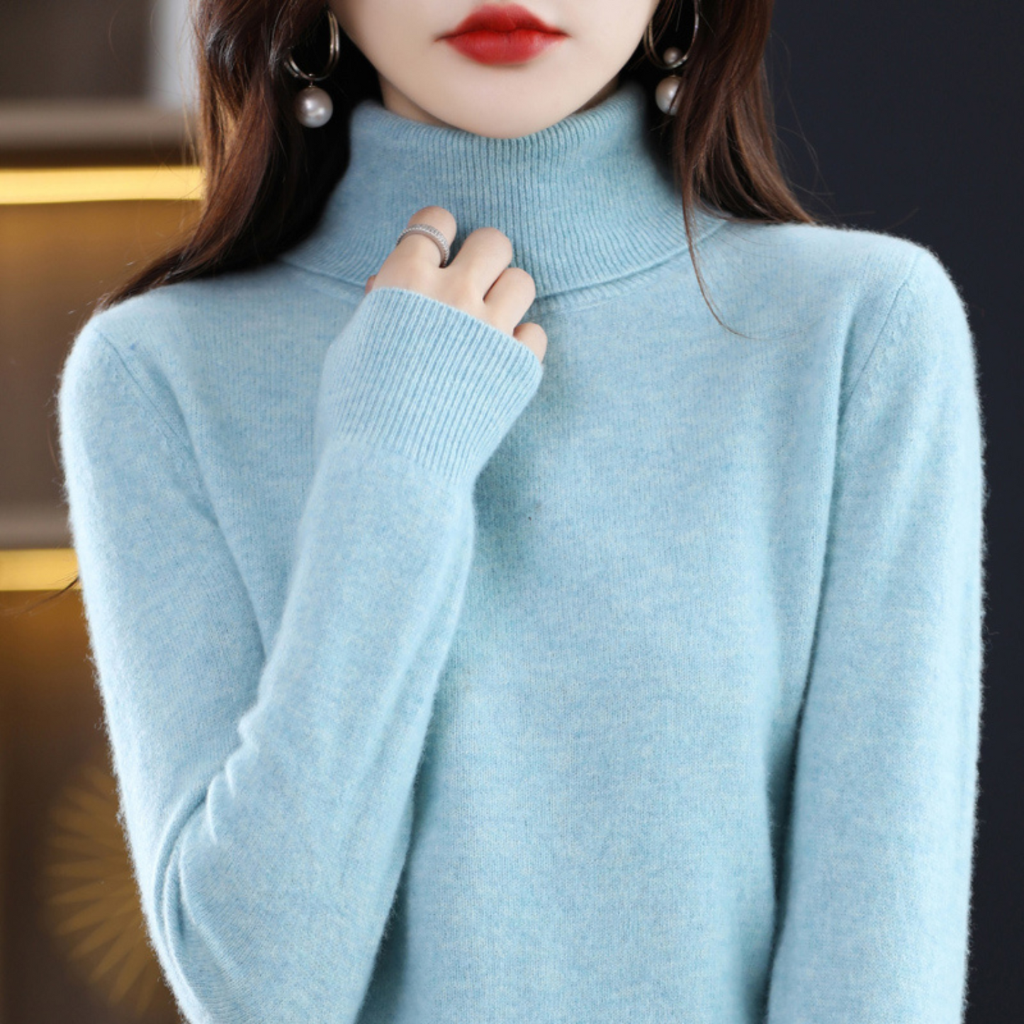 Luxe Kaschmir Damen Rollkragenpullover - Elena 2