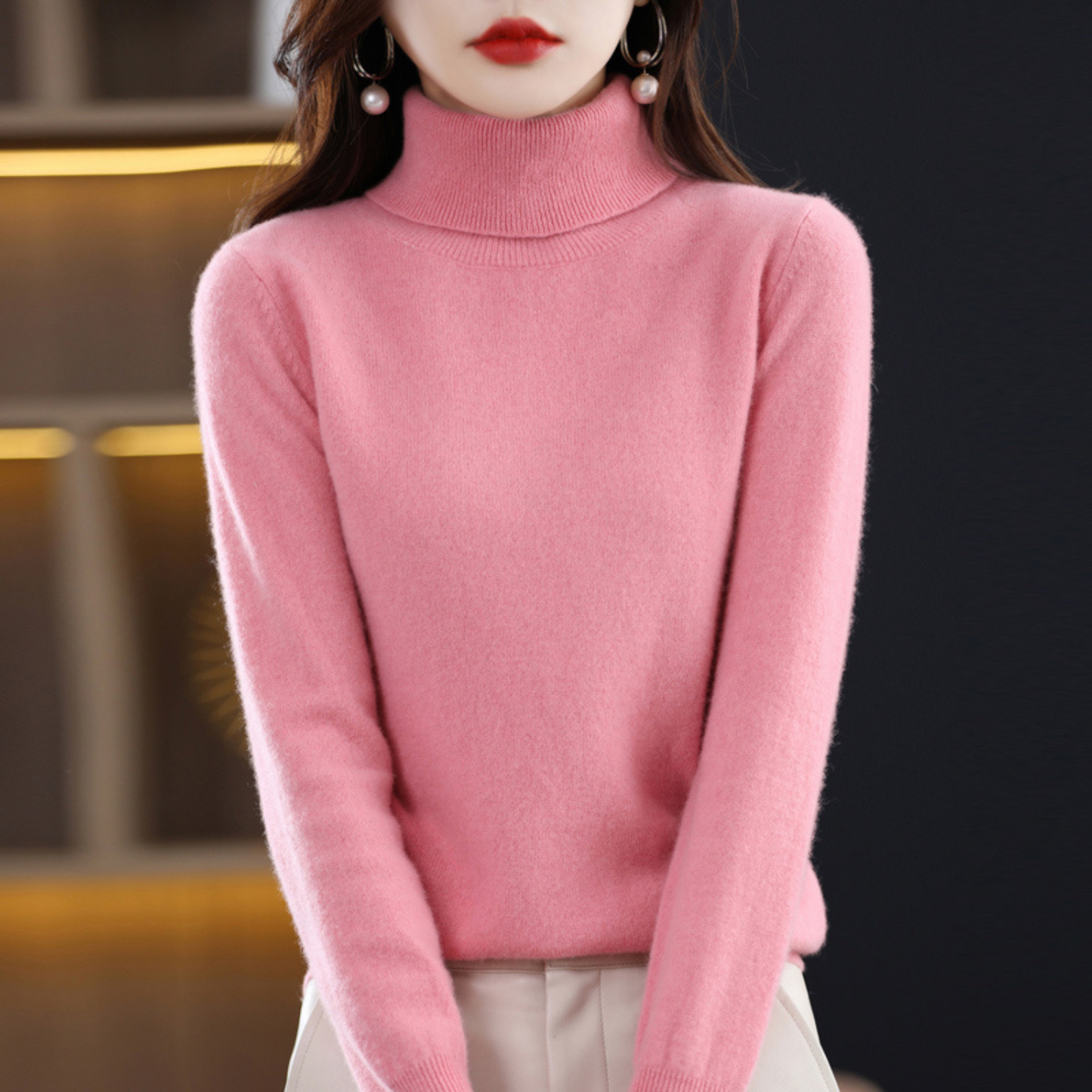 Luxe Kaschmir Damen Rollkragenpullover - Elena 5