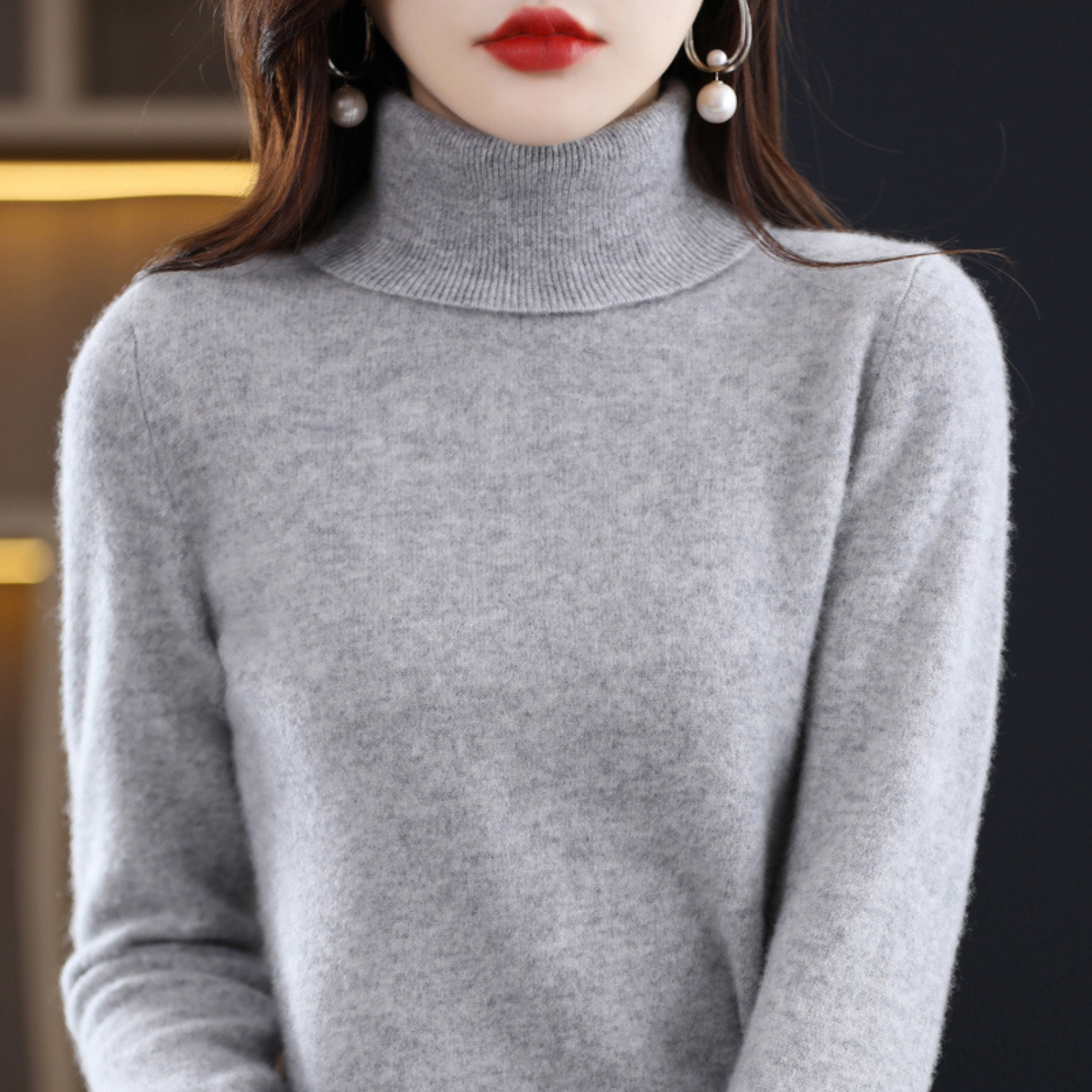Luxe Kaschmir Damen Rollkragenpullover - Elena 9
