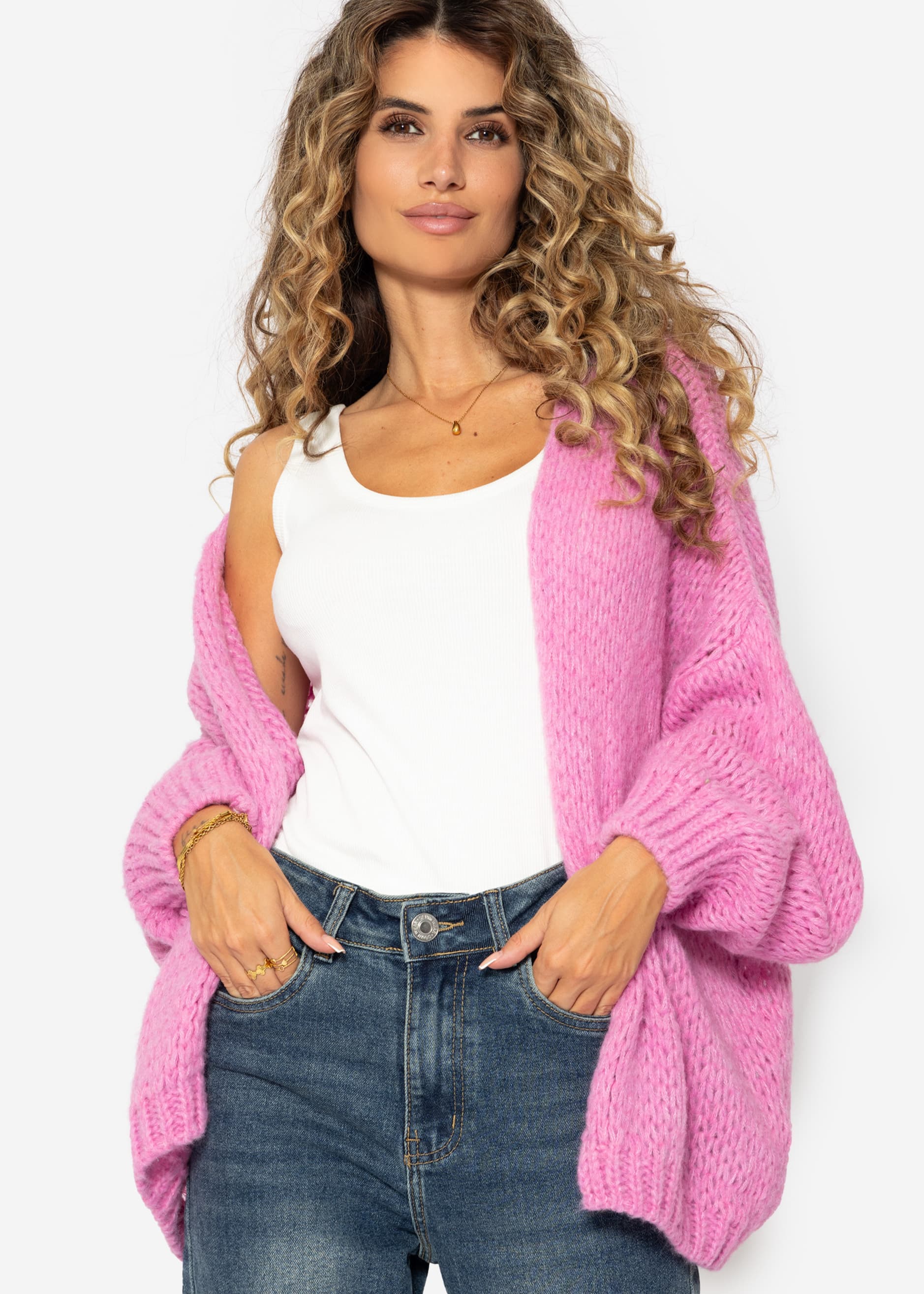 Oversize Cardigan, pink 0