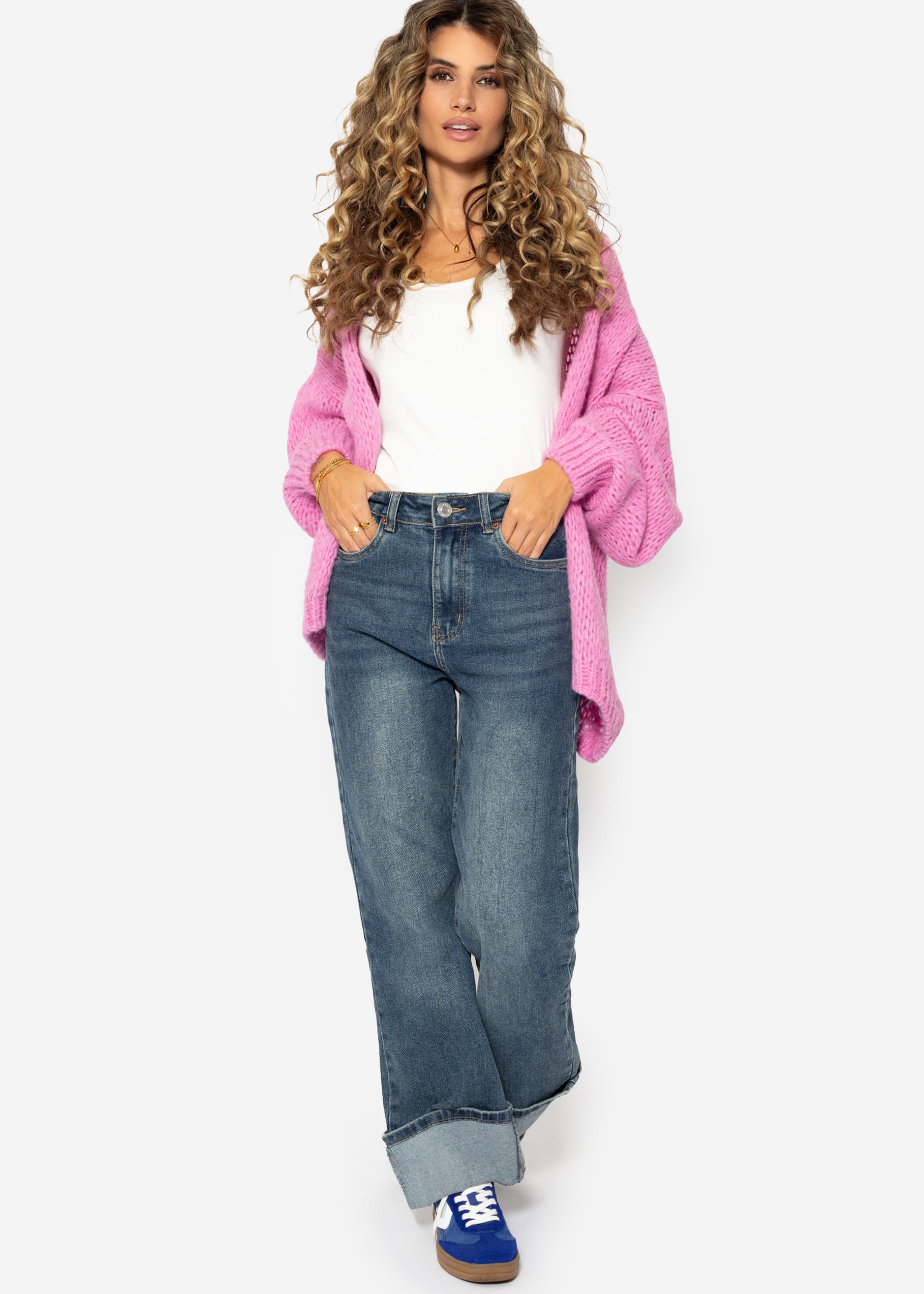 Oversize Cardigan, pink 1