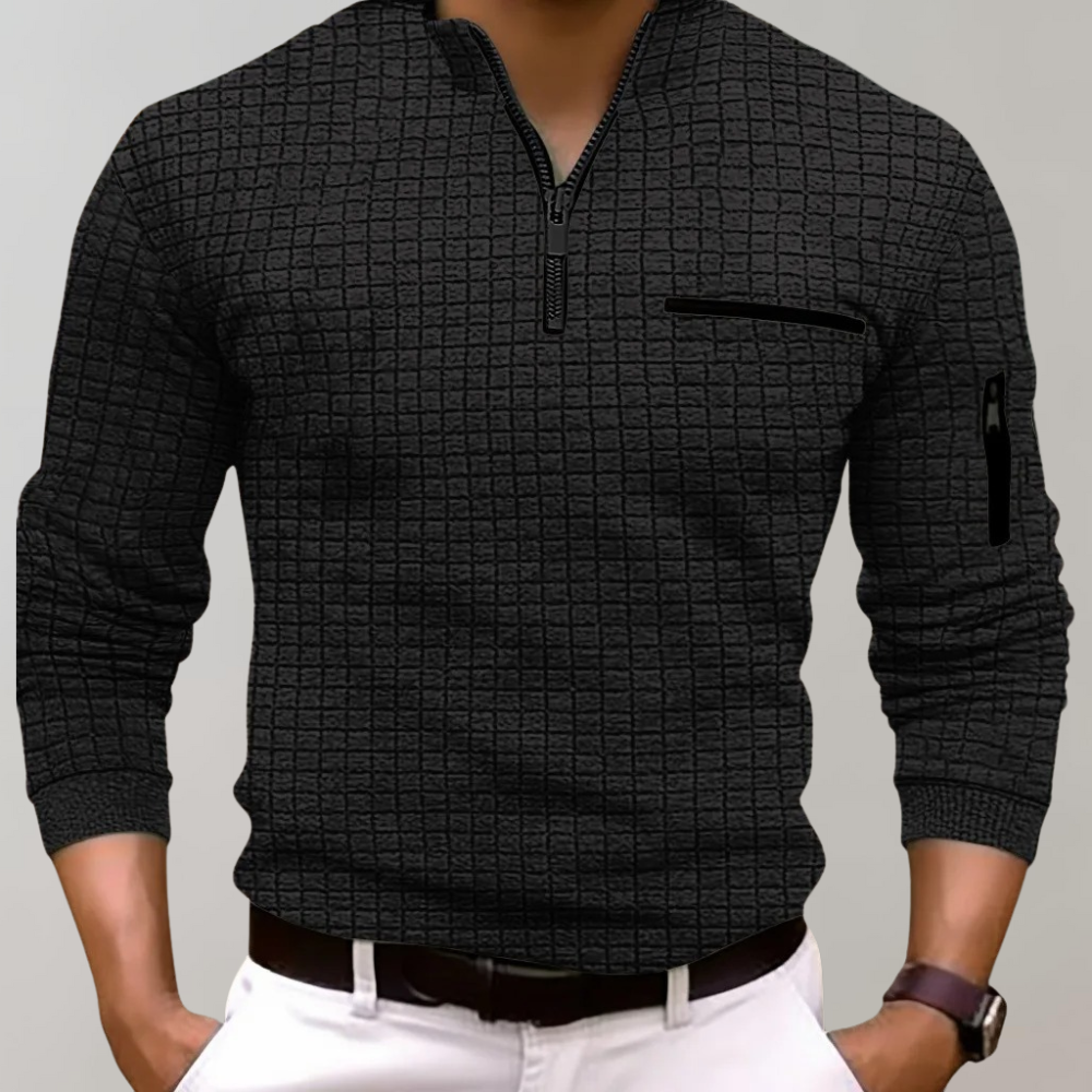 Gottbert Herren Langarm Polo – Modern Fit, Baumwolle, vielseitig tragbar