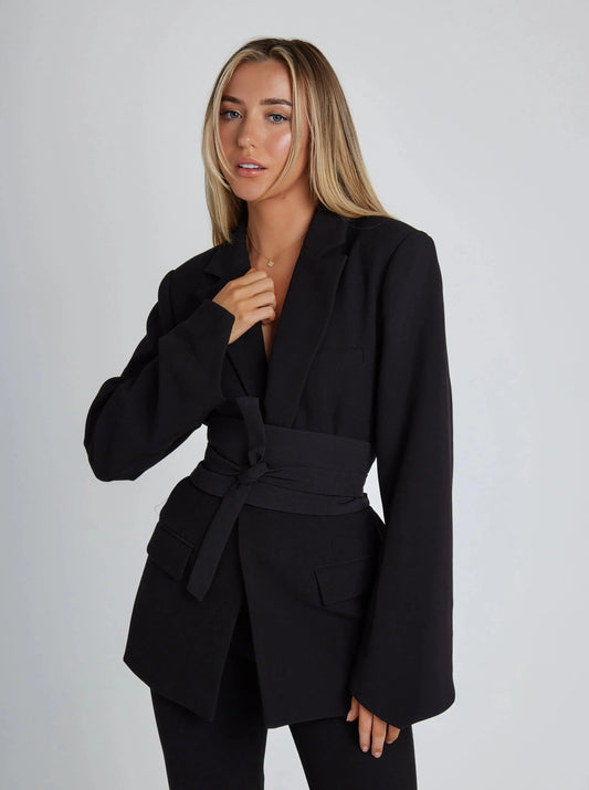 Sabrina Blazer mit Taillengürtel – Stilvoller Damenblazer für Business & Casual