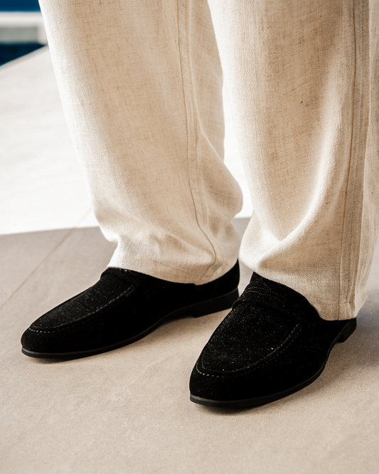 Herren Slipper Braun Größe 42 Kalb-Wildleder-2