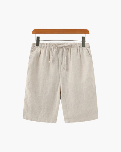 Variant image for Herren Leinen Shorts Beige Größe L 100% Leinen – Bequeme Kurze Hosen für den Sommer-1