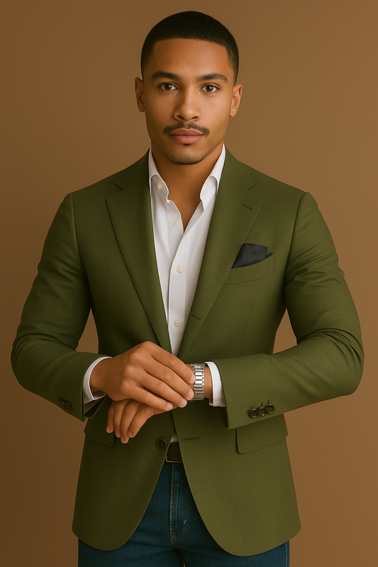 Herren Sakko Polyester Tailliert Business