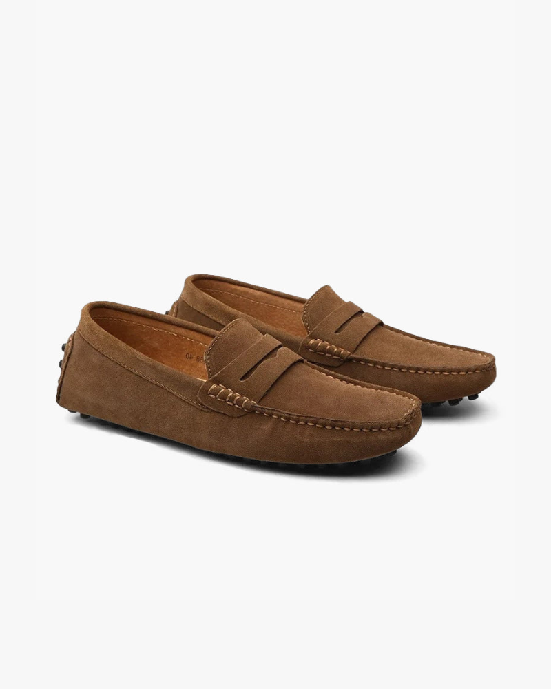 Variant image for Herren Slipper Braun Größe 42 Wildleder Schlupfschuhe für Elegante Anlässe-21