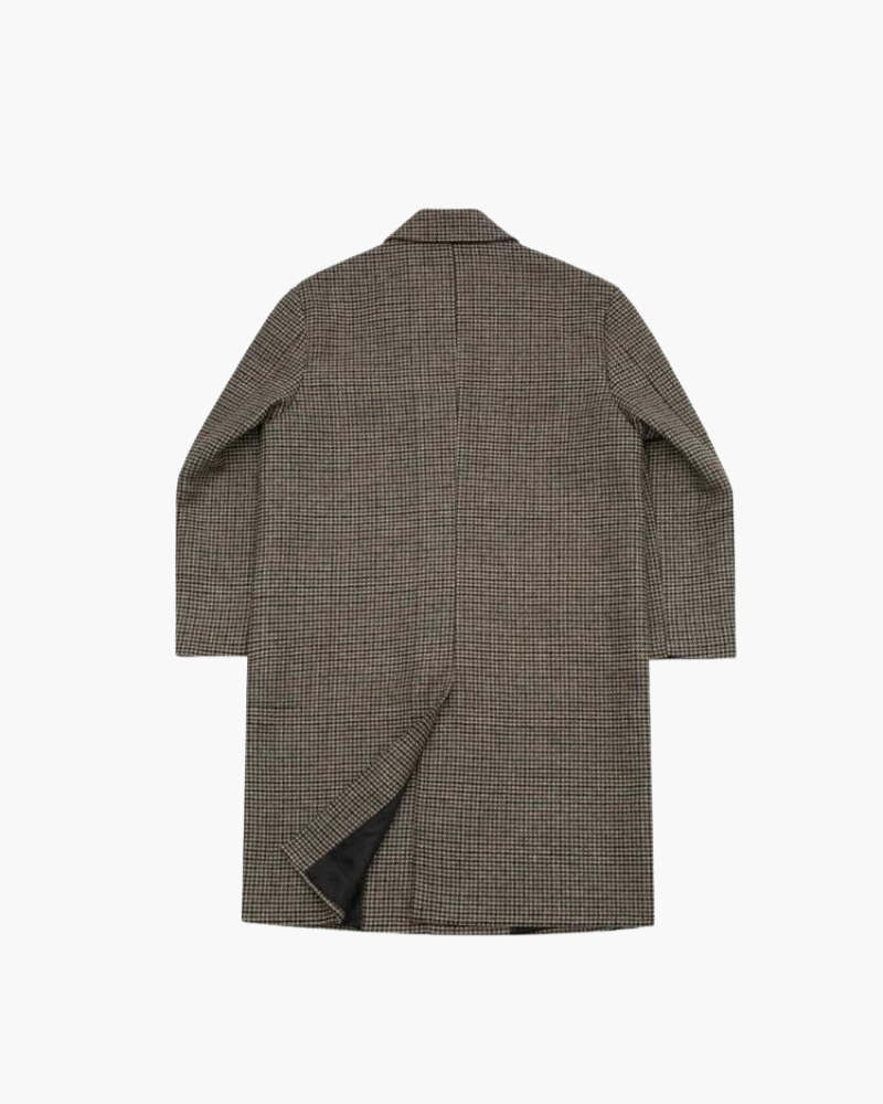Damen Mantel Schwarz Größe M Baumwolle Langer Sherlockmantel für Herbst und Winter-6