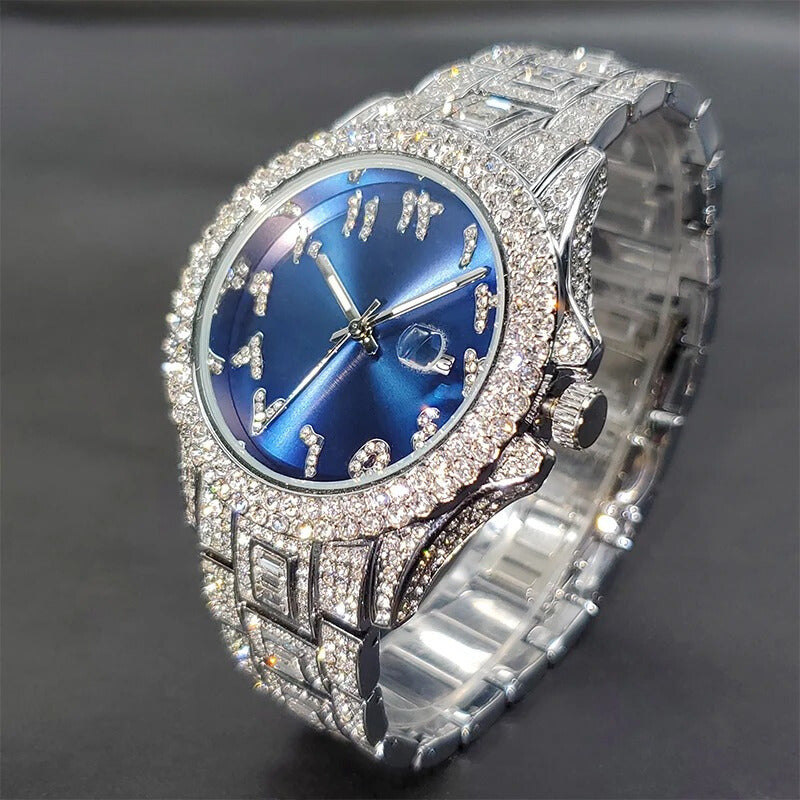 Edelstahl Armbanduhr "Orologi Con Diamanti no.338" 1