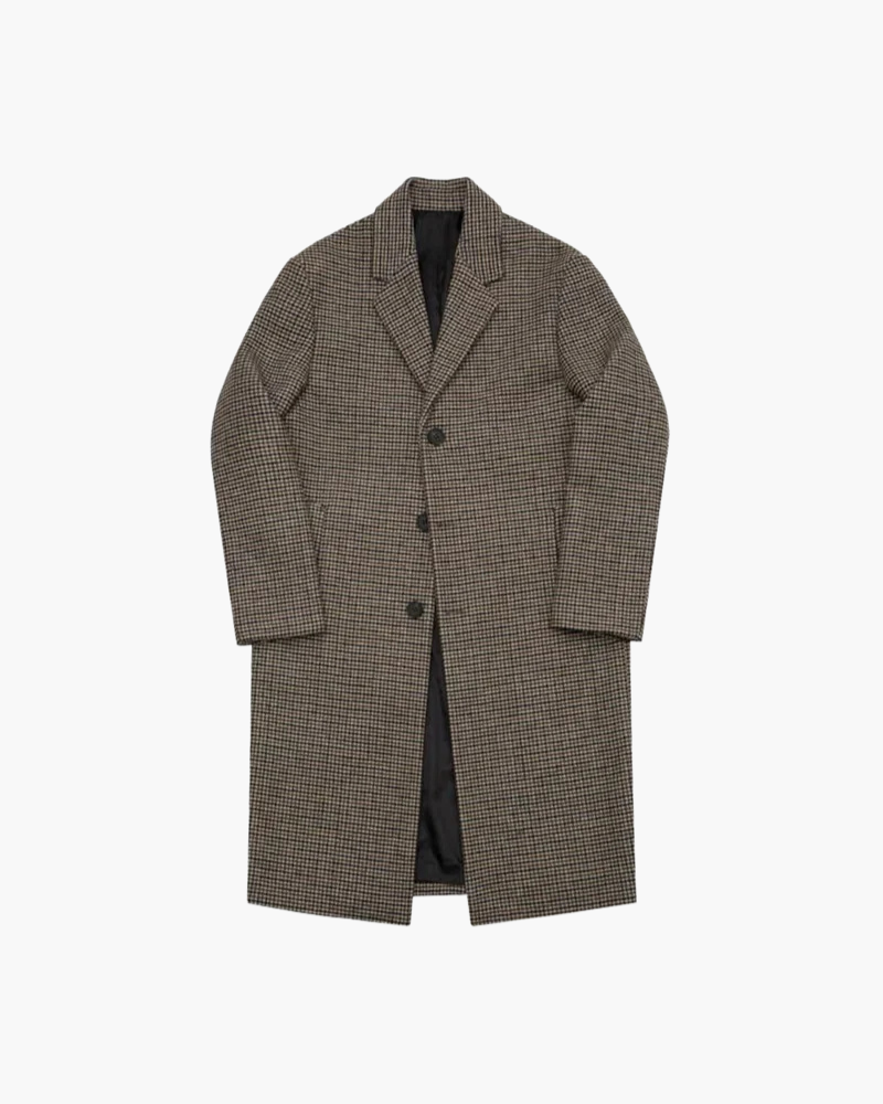 Damen Mantel Schwarz Größe M Baumwolle Langer Sherlockmantel für Herbst und Winter-1