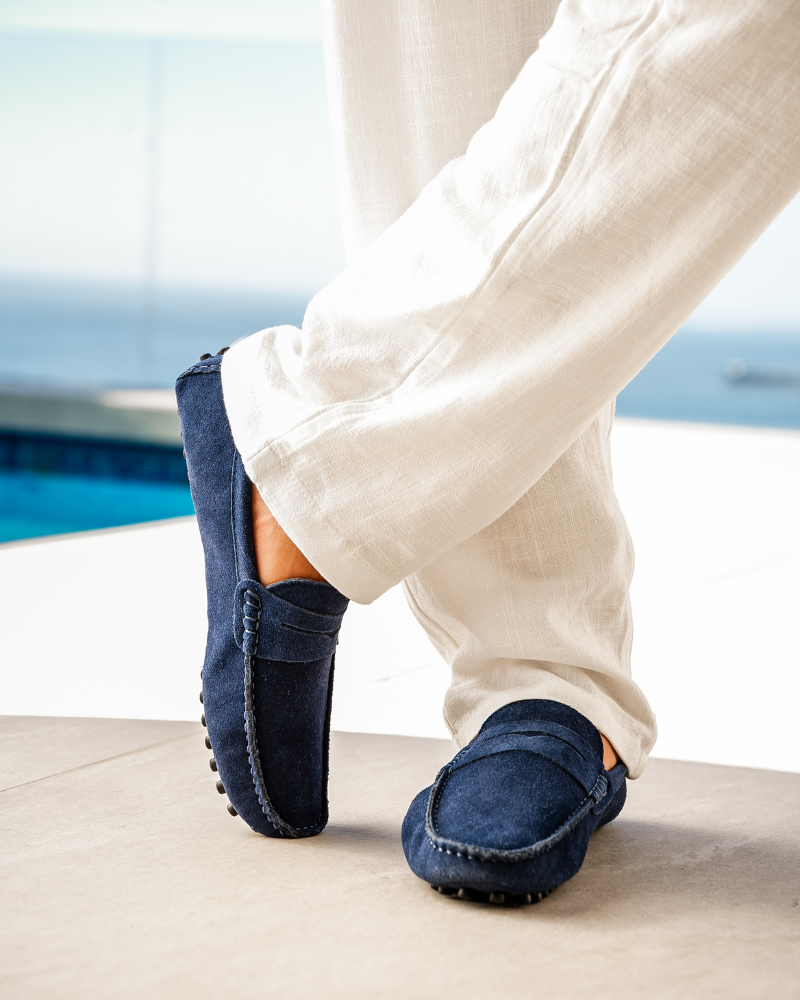 Herren Slipper Braun Größe 42 Wildleder Schlupfschuhe für Elegante Anlässe-2
