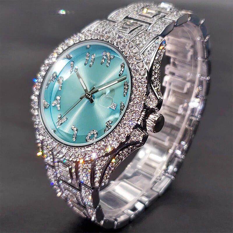 Edelstahl Armbanduhr "Orologi Con Diamanti no.338" 2