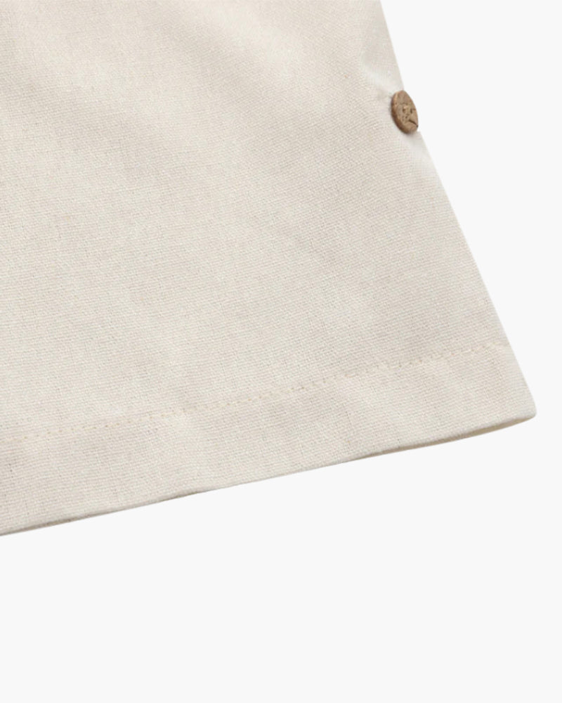 Herren Polo Shirt Beige Größe L Leinen Atmungsaktiv Casual-6