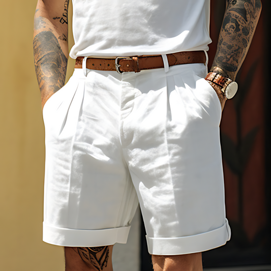 Sommerliche Herren Baumwollshorts – Elegant & Alltagstauglich
