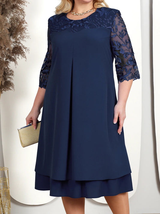 Besticktes Bankett Kleid in Übergröße 0