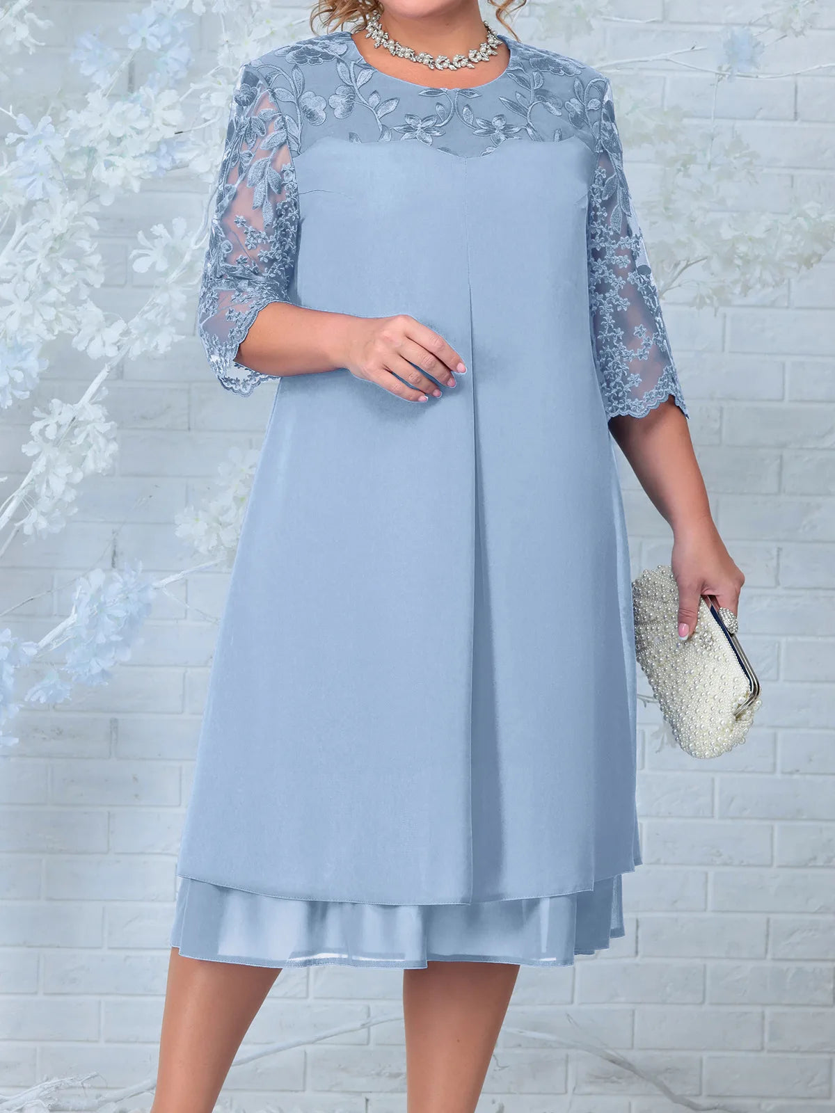 Besticktes Bankett Kleid in Übergröße 2