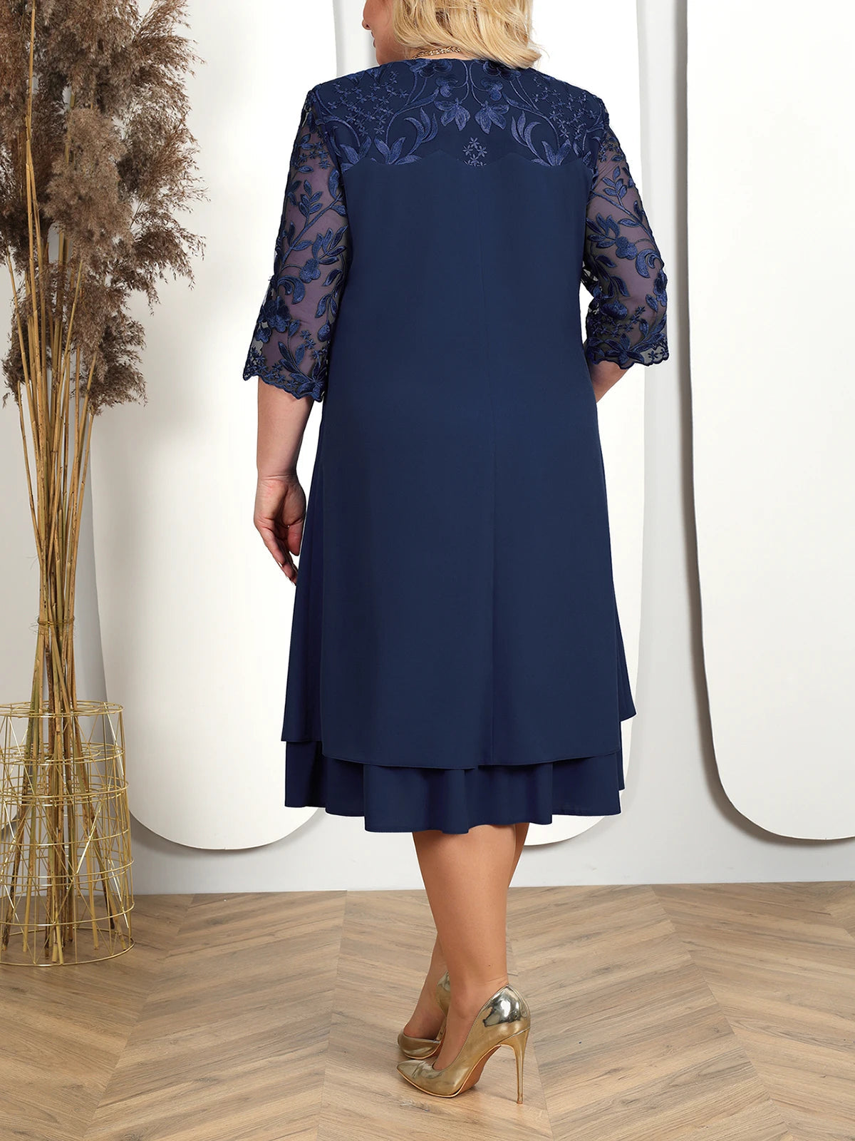 Besticktes Bankett Kleid in Übergröße 6