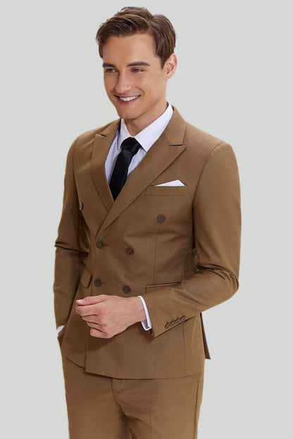 Eleganter Herren Anzug Khaki - Für Hochzeit und formelle Anlässe