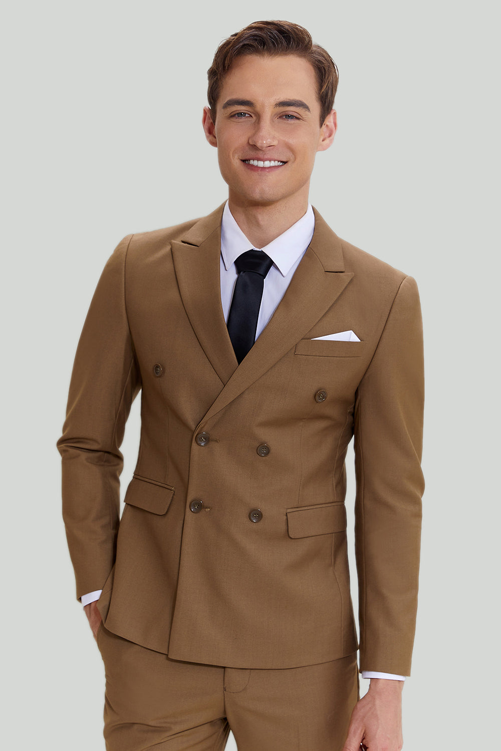 Eleganter Herren Anzug Khaki - Für Hochzeit und formelle Anlässe
