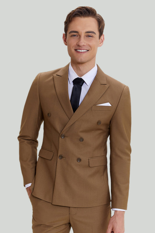 Eleganter Herren Anzug Khaki - Für Hochzeit und formelle Anlässe