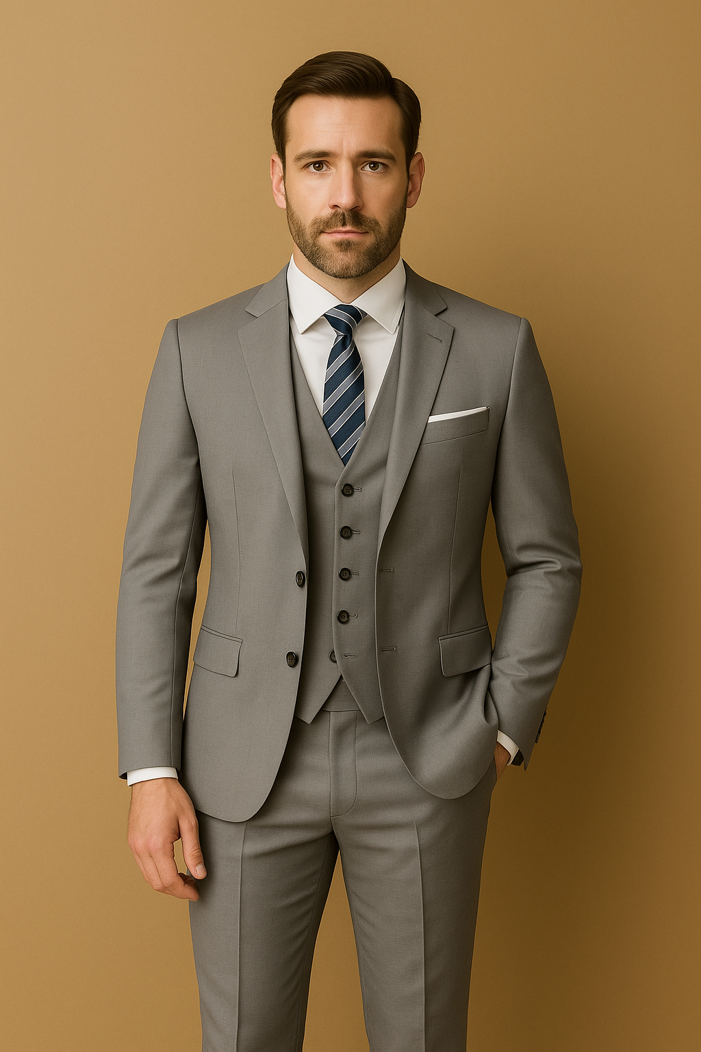 Premium Herrenanzug - 3-Teilig für elegante Anlässe