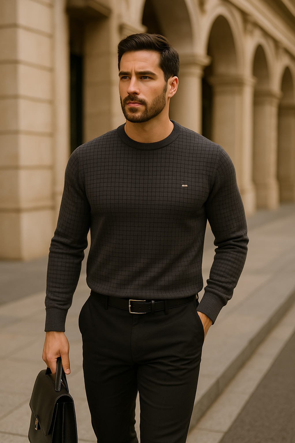 Herren Sweatshirt Casual Essential – Bequemer Pullover für Alltag & Freizeit