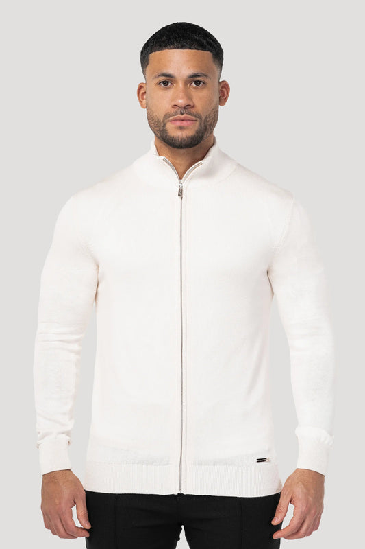 Herren Strickjacke -Strickjacke mit durchgehendem Reißverschluss