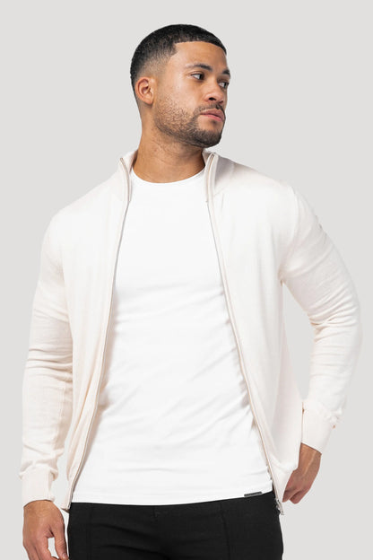 Herren Strickjacke -Strickjacke mit durchgehendem Reißverschluss