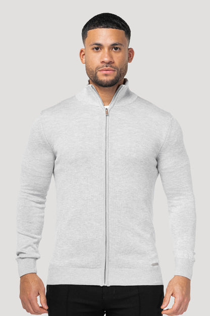 Herren Strickjacke -Strickjacke mit durchgehendem Reißverschluss