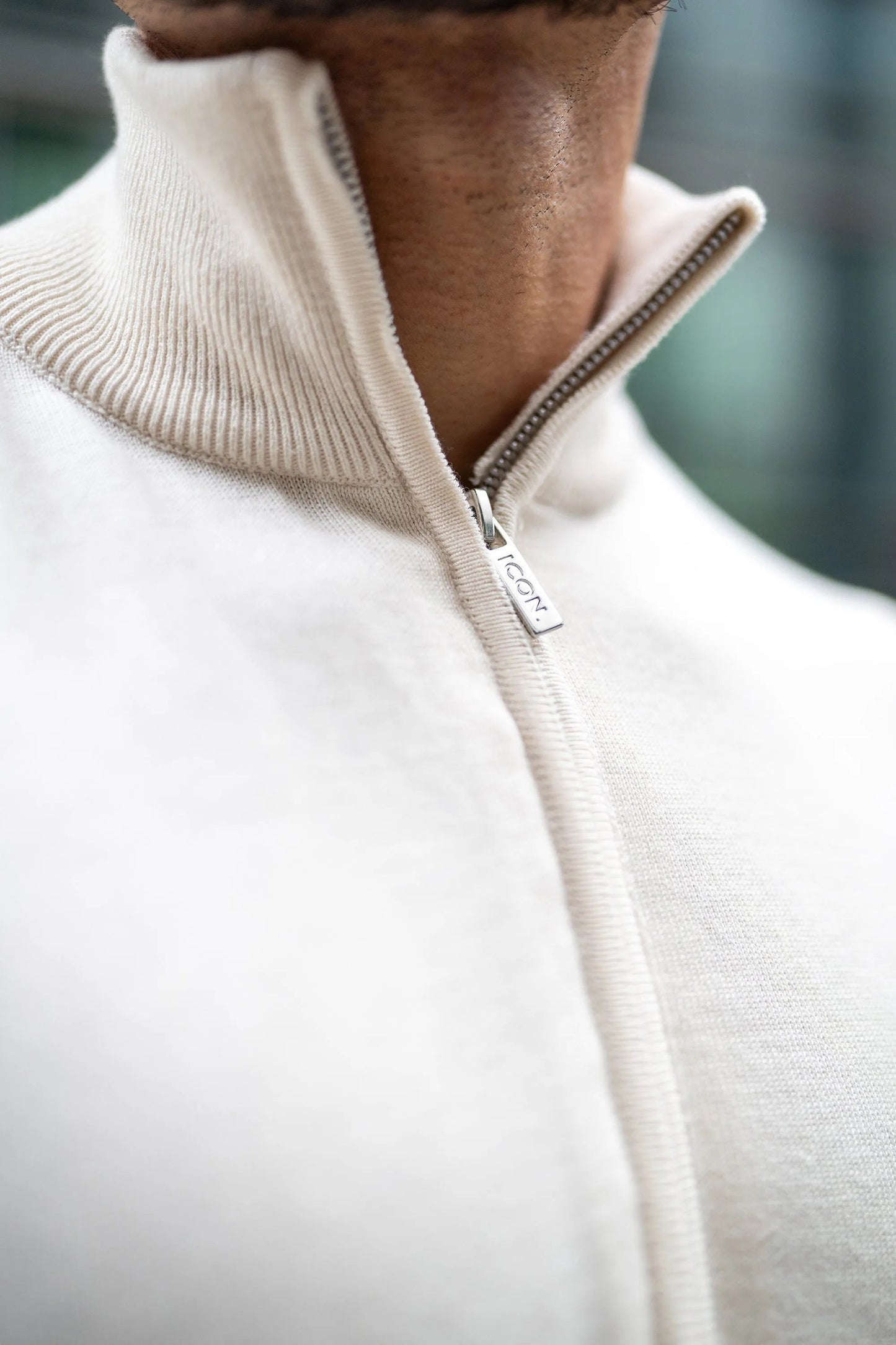 Herren Strickjacke -Strickjacke mit durchgehendem Reißverschluss