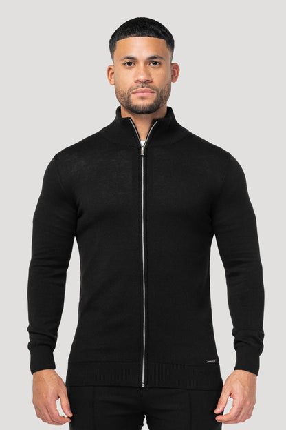 Herren Strickjacke -Strickjacke mit durchgehendem Reißverschluss
