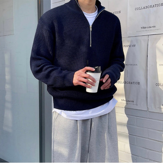 Eleganter Pullover mit Reißverschluss für Männer - Henri 0