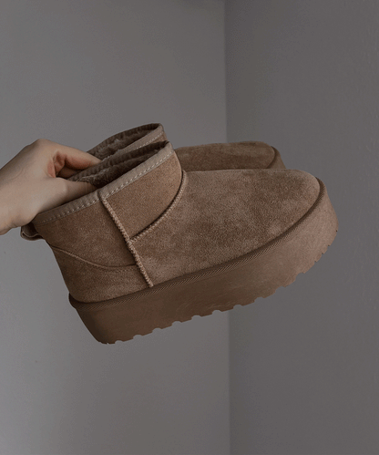 Gefütterte Plateau Boots Nina Camel 3