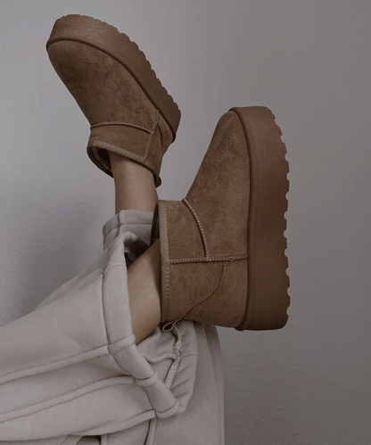 Gefütterte Plateau Boots Nina Camel 7