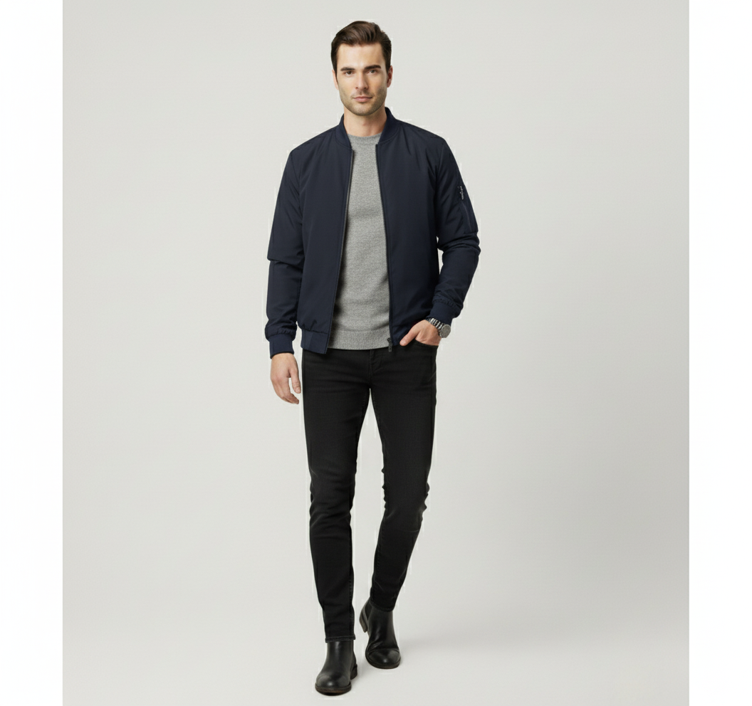 Slim Fit Bomberjacke für Herren - Ganzjährig & Elegant