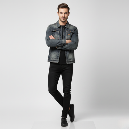 Herren Jeansjacke - Retro Style Jacke im modernen Look