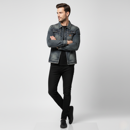 Herren Jeansjacke - Retro Style Jacke im modernen Look