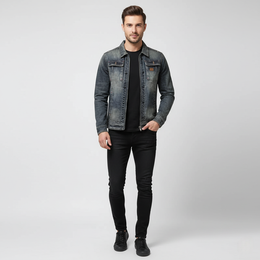 Herren Jeansjacke - Retro Style Jacke im modernen Look