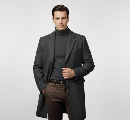 Langer Herren Trenchcoat  – Lässiger Mantel